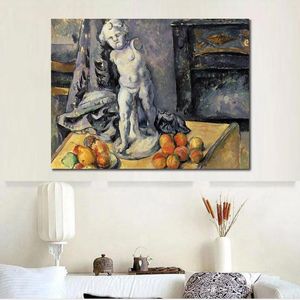 Abstract figuratief canvas kunst Stilleven met gips Cupido 1895 Paul Cezanne schilderij handgeschilderde moderne muur decor