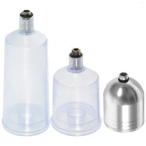 Servis uppsättningar Clear Container Bottle Airbrush Bottles Partion Jar Dispenser Cup Pigment Dispensing Tom lagringsersättning