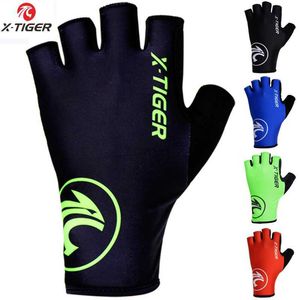 Guanti da ciclismo Guanti da ciclismo X-Tiger Protezione esterna Guanti da bici MTB Washab Breathab Poliestere Spandex Mezze dita Guanti da bici da corsa HKD230720