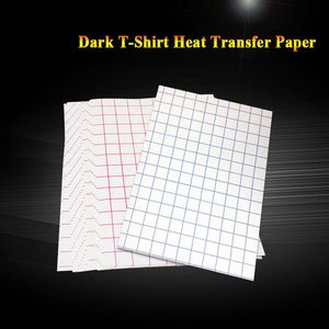 Sälj 20 ark Pappersprodukt A4 Värmeöverföring Dark Black Fabric Printing Papers för bomullsplagg263o