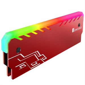 jonsbo nc1 alumíniomagnésio liga efeito de luz rgb brilho desktop memória resfriamento colete244p