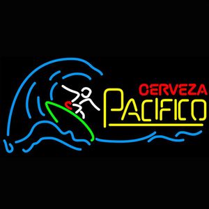 Cerveja Pacifico Surfer Wave Placa de néon Barra de sinalização de luz aberta Drop Decor Shop Artesanato Led227T