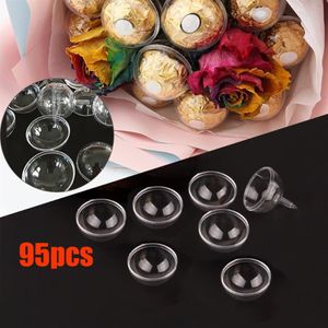 Party Decoration 95st Chocolate Storage Balls Diy Open Plastic Clear Fillable Bauble Ornament Present Present Candy Box Case Bouquet260L