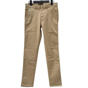 Pantaloni da uomo in tessuto moda casual pantaloni twill triangolo borsa slim stretch beige pantaloni casual taglia 29-42279n