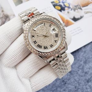 Męski automatyczny mechaniczny zegarek Diamond Roman Paznokcie Classic 40 mm Watch 904l Wszystkie stali nierdzewne Waterproof Waterproof Wather Wather Montre de Luxe