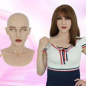 Crossdresser Silikon-Schönheitsmasken-Kollektion, realistische Vollkopfmaske für Männer und Frauen, Drag Queen, Allerheiligen, 246 g