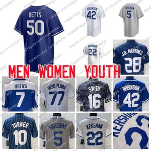 Custom 2023 Mookie Betts Jersey Freddie Freeman Clayton Kershaw James Outman Julio Urias Will Smith Justin Turner Joey Gallo Vargas Uomo Donna Youth Maglie