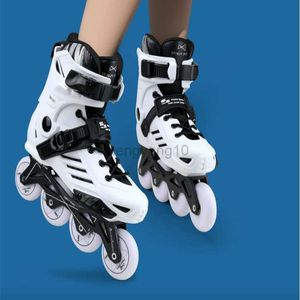 Satır içi paten patenleri 2022 Profesyonel Düz Roller Paten Yetişkin Tekerlek Patenleri 4 Tur Spor Ayakkabı Salıncak Hız Patinler Ücretsiz Paten HKD230720