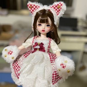 Dolls BJD Doll 16 Multicolor Hair Eye Handmade Madeup Moveable Joints Gift For Girl With Fashion Clothes Shoes DIY Trend Toys 230719