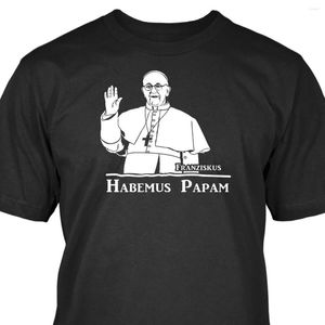 Męskie koszule 2023 Cool T-Shirt Cotton Man Sleling Design Papst Franziskus