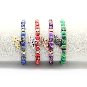 New Solar System Nine Planets Bracelet Multicolor Cz Earth Universe Bracelets Bangle with 6mm Natural Sea Sediment Stone Beads Jew227D