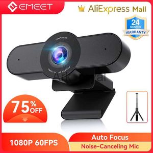 Webcams Webcam 1080P 60FPS Autofocus Streaming HD Web Camera EMEET C970 with Tripod Microphone Mini Camera for Laptop Desktop PC J230720