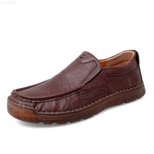 Sapatos sociais Couro legítimo Feito à mão Oxford Sola Sapatos masculinos Sapatos casuais Mocassins de marca de luxo respiráveis pretos Sapatos de direção plus size 38-47 L230720