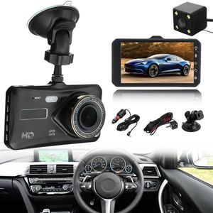 2Ch Car DVR Driving Recorder Dashcam 4 Touch Screen Full HD 1080P 170° Wide View Angle Night Vision G-sensor Loop Recording 322Z