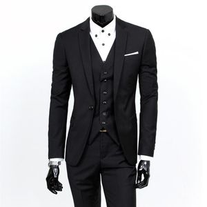 Mäns kostymer blazers män flera färger kläder casual bröllop formell affär tre stycken kostym fit för277a