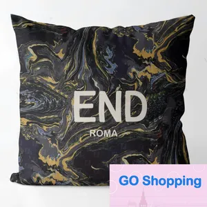 Decorative Pillow Luxury Designer Cushion Pillowcase Living Room Sofa Pillow Bedroom Bedside Cushion Classic Letter Cotton Covers Pillowcase Wholesale