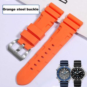 Rubber Strap For Panerai 441 111 Strap Men's Waterproof Silicone Bracelet Watch Accessories 22mm 24mm