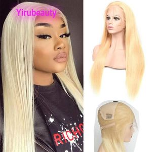 Full Lace Wigs 150% Density Indian Human Body Wave 613 Color Loiro Straight Virgin Hair Mink Yirubeauty Full Lace Wig Silky 267F