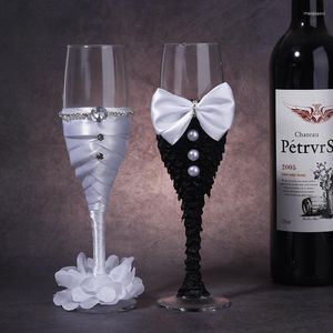 Wine Glasses Exquisite Wedding Glass Stemware High-end Banquet Champagne Cup Supplies Bride And Groom Toasting