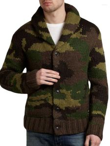 Suéteres masculinos Moda Casual Casual Casual Personalidade Autumn Winter Camuflagem da moda Sweater Sweater Sleeve Longa Longa Rouvas