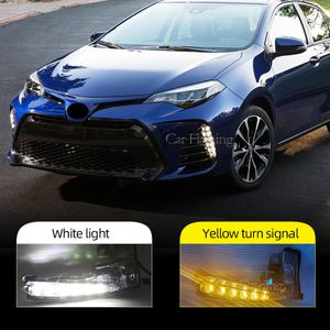 1SET LED DRL Front Bumper Fog Lights Dimma Light Driving Fog Lamp Cover Frame för Toyota Corolla SE XSE 2017 2018 2019285M