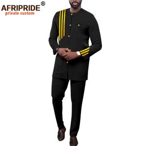 Tute da uomo Abiti africani per uomo Abiti Dashiki Set moda monopetto Top Coat Pantaloni Abbigliamento casual da lavoro per matrimonio A2216070 230719