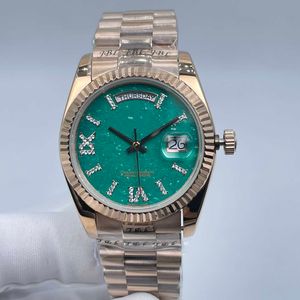 高品質の豪華なローマダイヤルエッジ36mm女性の時計2813自動スチール防水時計