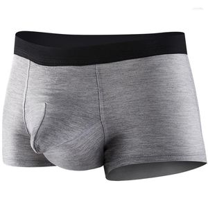 Conjunto de 3 cuecas cuecas boxer boxer tipo separação U bolsa modal cintura média masculina sexy 2023