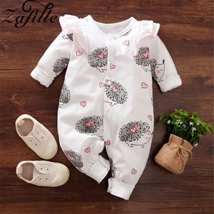 Macacão ZAFILLE Ouriço Coelho Meninas Pijamas Para Nascidos Bodysuits Algodão Bebê Meninas Macacões Para Crianças Verão Crianças Bebê Macacão 230720