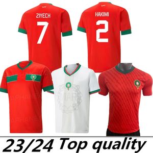 2023 Home 22 World Cup Marokko Fußballtrikots Home Away Weiß Grün23 24 Maillot de Foot Ziyech Boufal FAJR Munir Ait Bennasser Amrabat Fußballtrikots