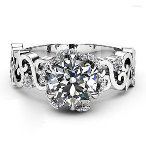 Кластерные кольца Полово модный серебряный цвет обручальное кольцо для женщин ювелирные украшения вечеринка