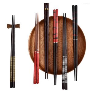 Pauzinhos Utensílio de Cozinha Japonês Antiderrapante Presente Costeletas Carrapatos Crianças Bambu Madeira Palillos Chinos