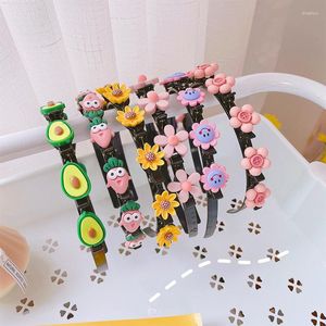 Hair Accessories Cute Flower Bangs Fixed Braided Hairbands Clips For Girls Kids Sweet Hairpin Ornaments Headband Fashion