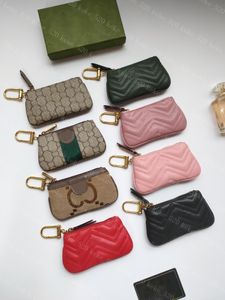 2023 Ophidia Nyckelfodralhållare Pouch Chain Wallet Coin Purse Designer Bag Handväskor Totes Plånböcker Purses Dust Bag 671722 671773