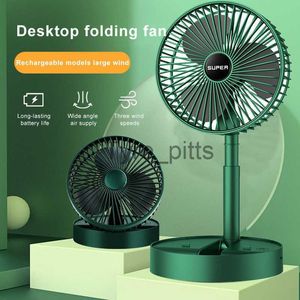 Resfriadores de ar portáteis Desktop Dobrável Retrátil Pequeno Ventilador Mini Carregador Portátil USB Casa Baixo Ruído Alta Duração Standby Mini Ventilador Elétrico x0806