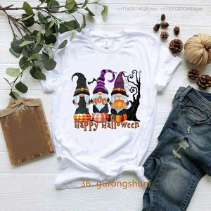 Nuova maglietta Happy Halloween Love Gnome T-Shirt Boo Pump