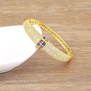 Braccialetto AIBEF Bohemian colorato strass braccialetto gioielli donna rame 6 colori zircone accessori in cristallo di lusso squisito regalo