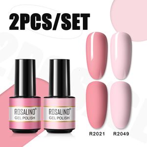 Smalto per unghie ROSALIND gel Polishing Kit Shining Paillettes Rivestimento superiore base semi permanente per immersione di nail art Vernice UV LED 230719