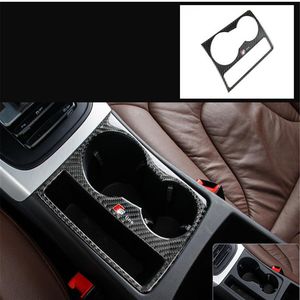 Refit for AUDI A5 A4 L15 Carbon Fiber Interior Water Cup Holder Dashboard Trim254B