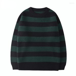 Maglioni da uomo Maglione lavorato a maglia a righe Uomo Donna Vintage Tate Langdon Allentato Harajuku Verde Caldo Maglione autunno Pullover Unisex Casual