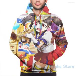 Erkek Hoodies Mens Sweatshirt Kadınlar için Sweatshirt Yürüyen bando Nico Yazawa Love Live! School Idol Projesi Baskı Gündelik Kapüşonlu Streatwear
