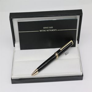 Черный цвет Ballpoint Pen Gold Silver Trim с серийным номером школы офисные канцелярские товары написание для бизнес -подарков273Q