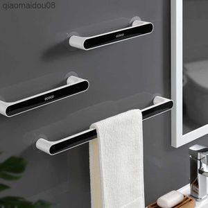 Bathroom towel Holder Household Wall Mounted Towel Rack bathroom pendant set towel bar free punch For Bathroom Organizer L230704