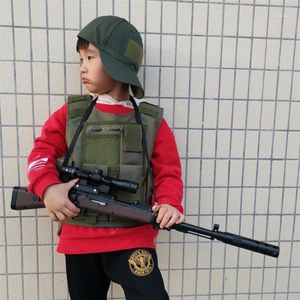 Outdoor Tactical Children Vest Uniform Army Equipment Kids Boy Girl Camouflage Kid Combat CS Abbigliamento da caccia12381