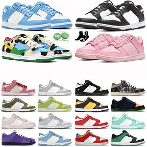 Designer Herren Damen Freizeitschuhe Lows Weiß Schwarz Panda Flache Turnschuhe Grau Nebel Dreifach Pink Rose Whisper Medium Olive Ben und Jerry Männer Sneaker Jogging Trainer GAI