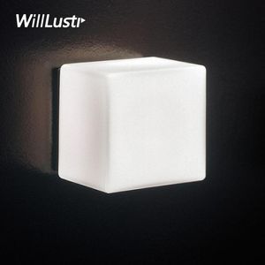 Willlust Itre cubi Wall Sconce Lamp Ufficio Stile Stile Design Modern Light el Restaurant Doorway Porch Vanity Lighting Novelty Cubi281s