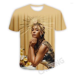 Erkek Tişörtleri Moda Kadınlar/Erkekler 3D Baskı Beyonce Sıradan T-Shirts Hip Hop Tee Harajuku Styles Üst Giyim F02