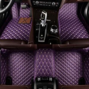 Maßgeschneiderte 5-Sitzer-Auto-Fußmatten für Toyota Land Cruiser Prado Prius Sienna Venza VIOS 2000 Teppiche Leder264u
