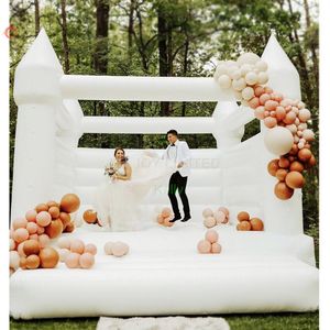 Consegna Fantastiche attività all'aria aperta White Air Jump Castle Trend Buttafuori gonfiabili per matrimoni per eventi di feste278x