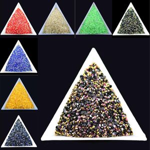 Torba 10000pcs SS6 2 mm 8 color galaretka kryształowe kryształowe kryształowe kryształowe rhinestones Flatback Super Glitter Nail Art Strass Wedding Dekoracja ślubna koraliki non227g